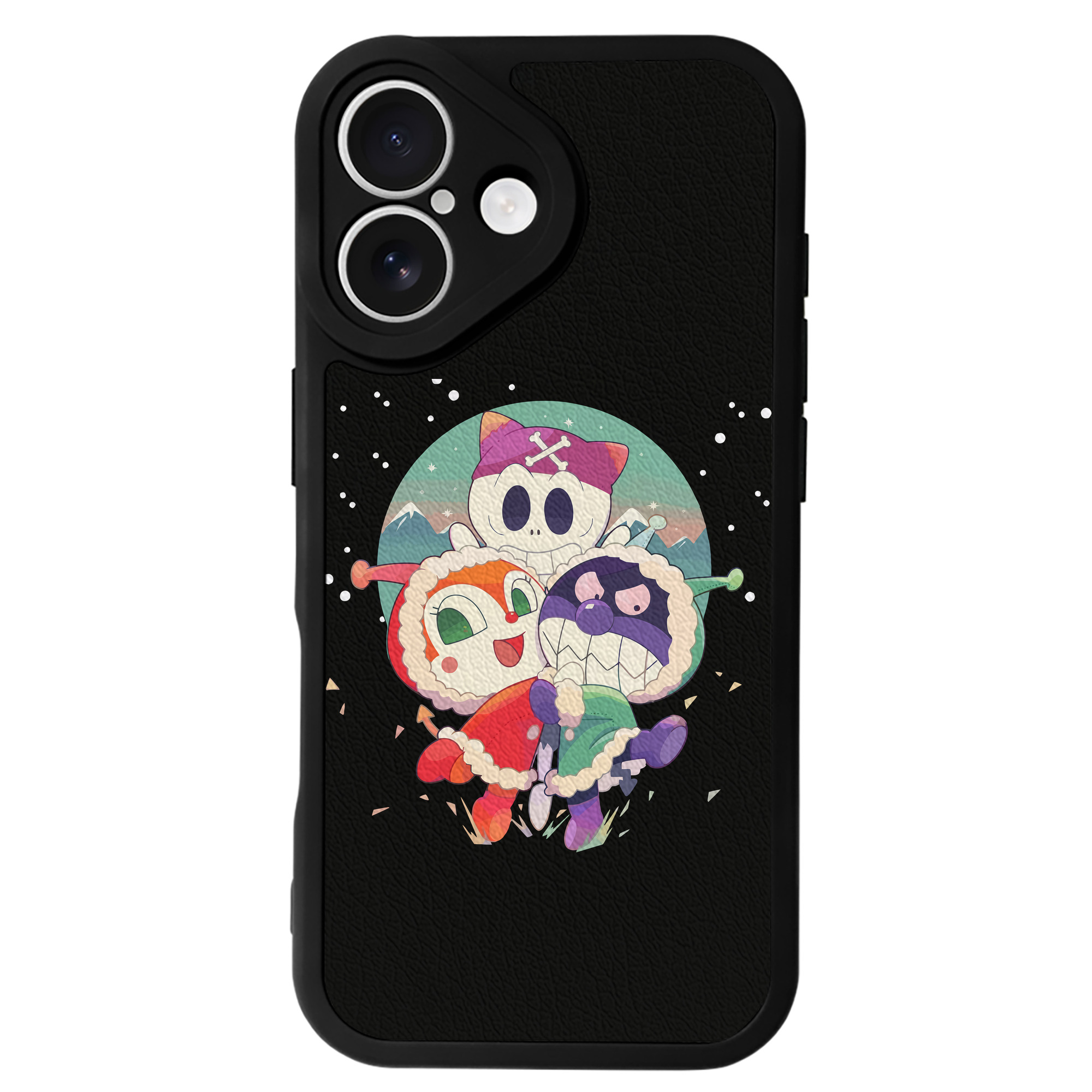 （画像用） アンパンマン Anpanman 【iPhone 16シリーズ対応】シリコンスマホケース（レザー調） 材質：シリコン